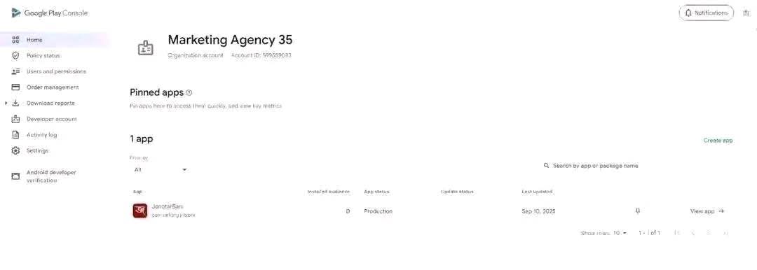 Google Play Console 2022