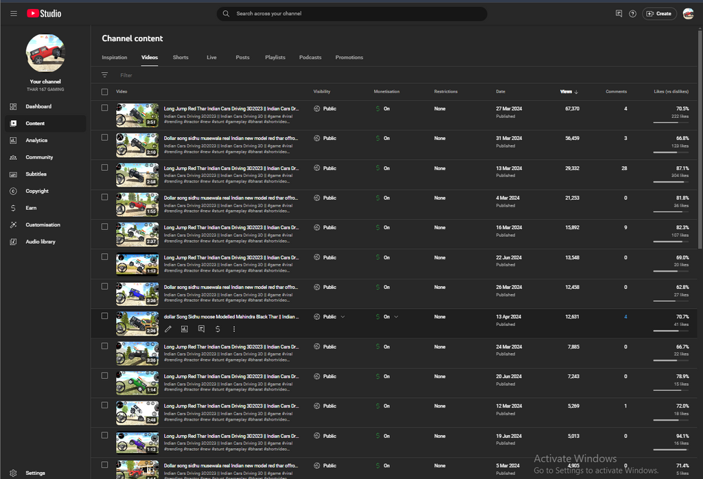 YouTube Channel Gaming