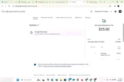 Google Play Console 2024 with 2 App