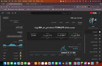 YouTube Arabic Channel 1.25M