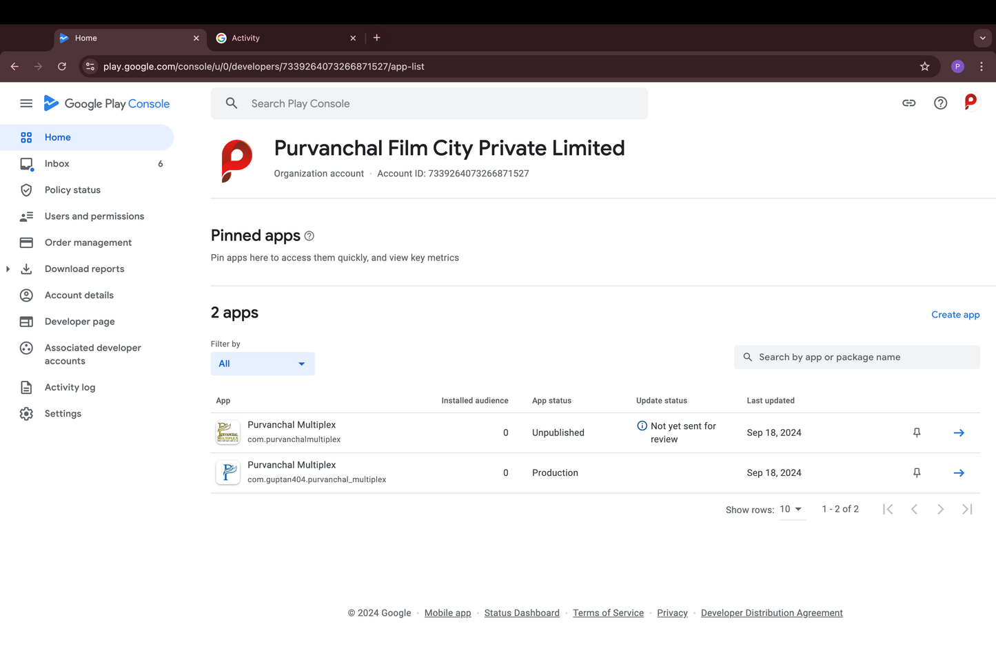 Google Play Console 2020